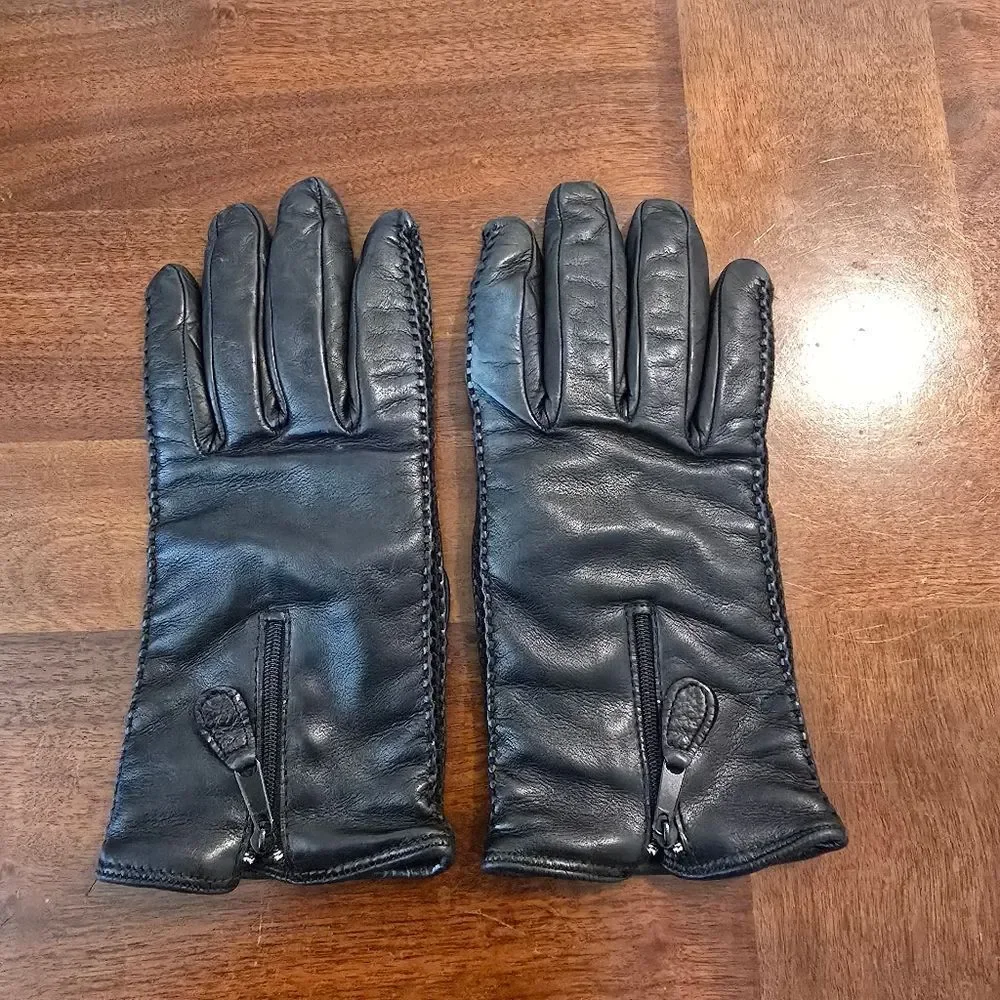 CARIDEI Glove Factory Womens Size  7 1/2 Cashmere‎ Lined Vintage